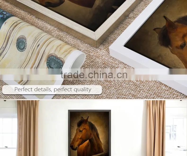 2016 hot selling horse animal oil painting with frame