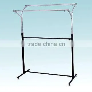 metal 2 tier clothes rack HSX-GR0028 adjustable clothes hanging rack