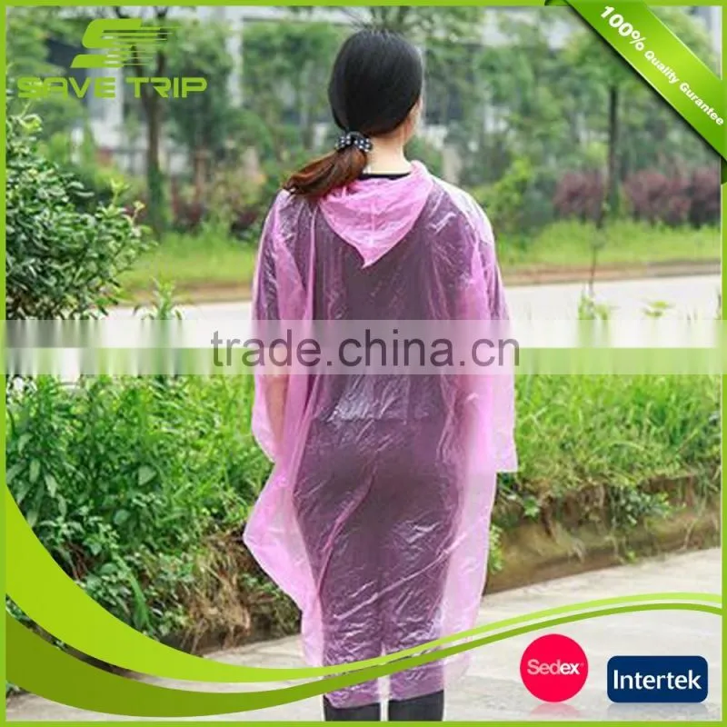 Different colors women men kids raincoat one time use emergency rain gear