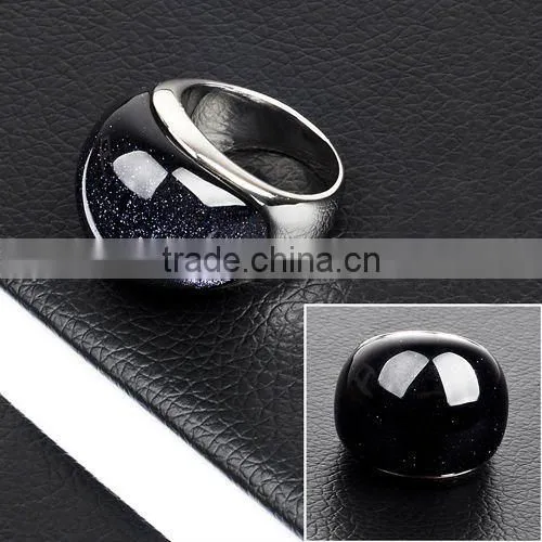 2012Newest Design Stainless Steel Bright White Stone Costume Ring Jewelry(DR10170)