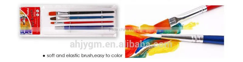 5pcs Wooden Handle Nylon Artist Brush/oil painting brush