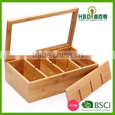 High quality hot selling bamboo tea box,tea bag box ,wood tea box