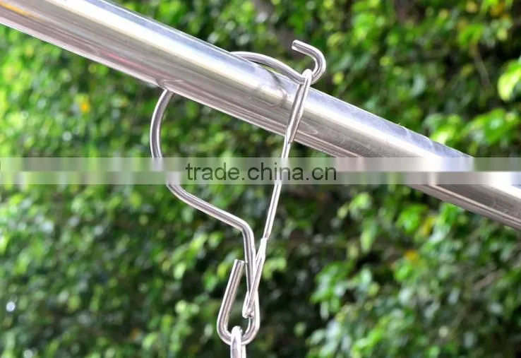 Clips Durable Fold Hanging Laundry Stainless Steel Clothes Drying Rack Hanger