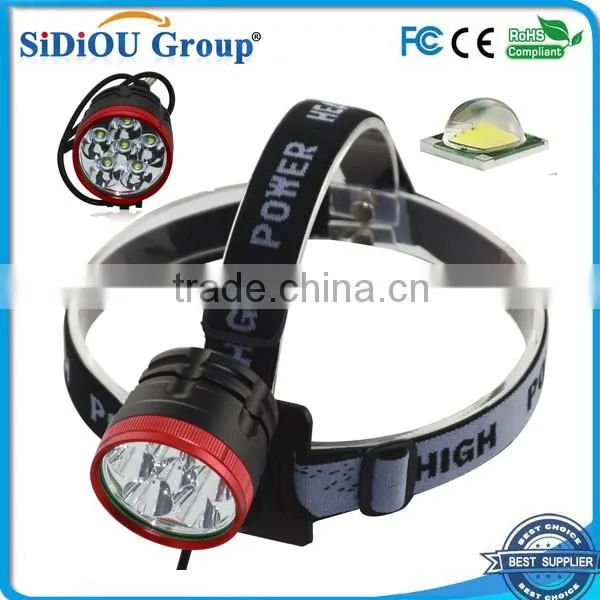 2 In 1 High Brightness 6 x XM-L T6 LED 3 Modes Bike Light Bicycle Front Lamp Headlight Headlamp + Battery Pack + Charger