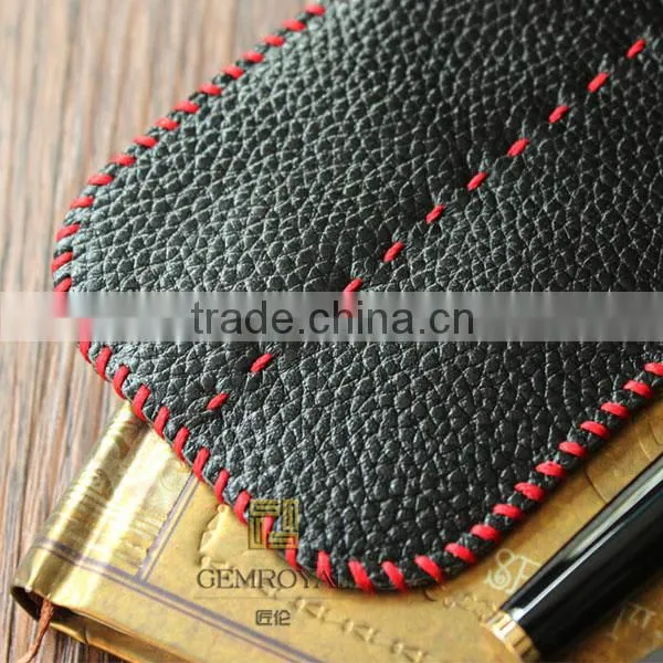 High quality handmade leather pen bag pouch