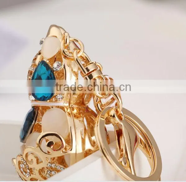 2014 Exquisite Rhinestone Gourd Key Chain, Gift Bag Pendant ZTKC-133