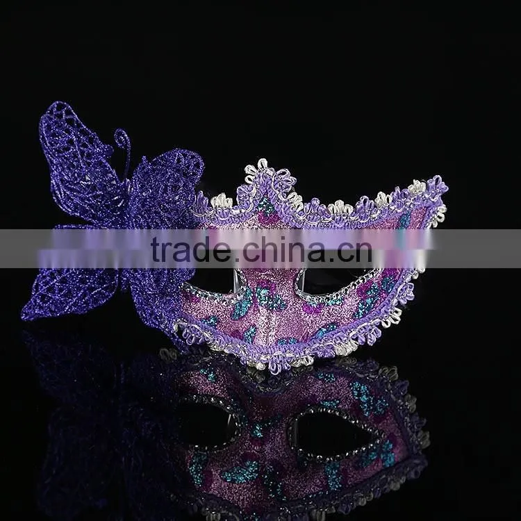 party beautiful Italy lace mask Venice mask the princess party Leather feather mask
