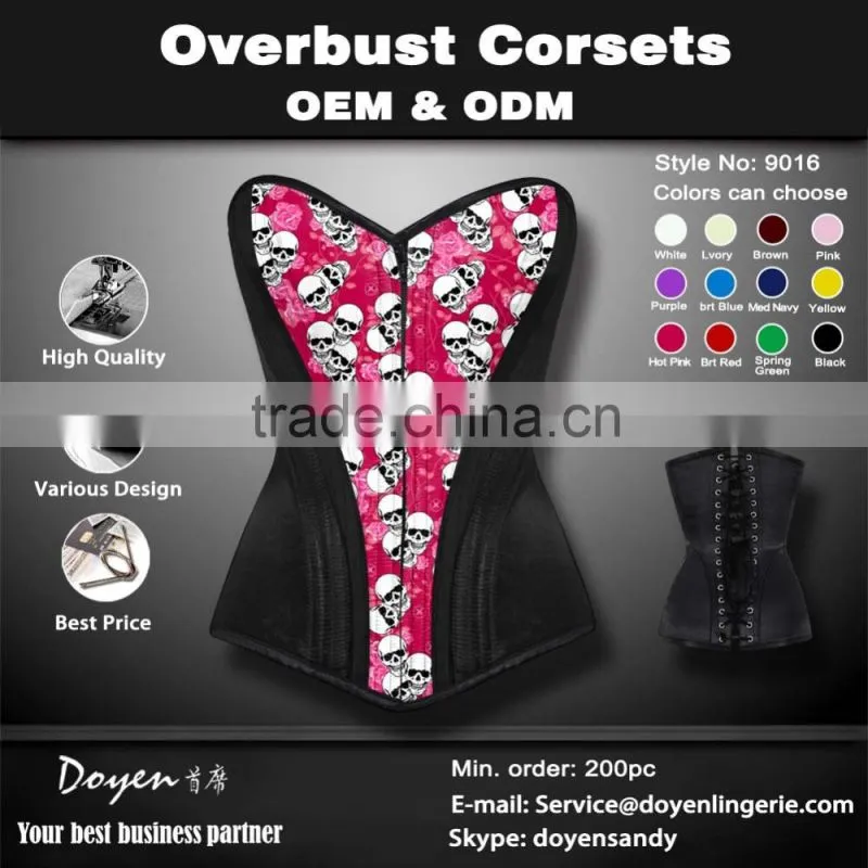 2015 best quality steel boning underbust corset waist training