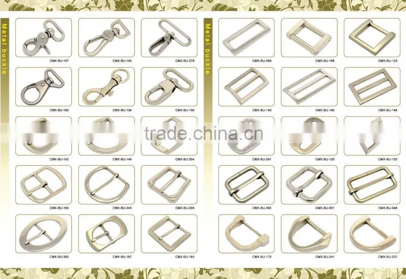 Metal shiny black belt pin buckle for strap