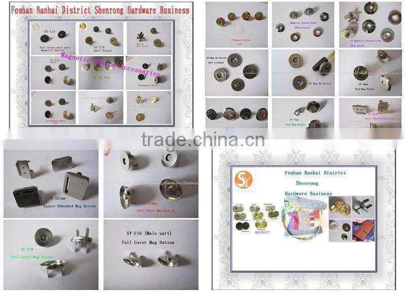 best selling machine made anti-brass classical round hit the nail magnetic button for bags and clothes