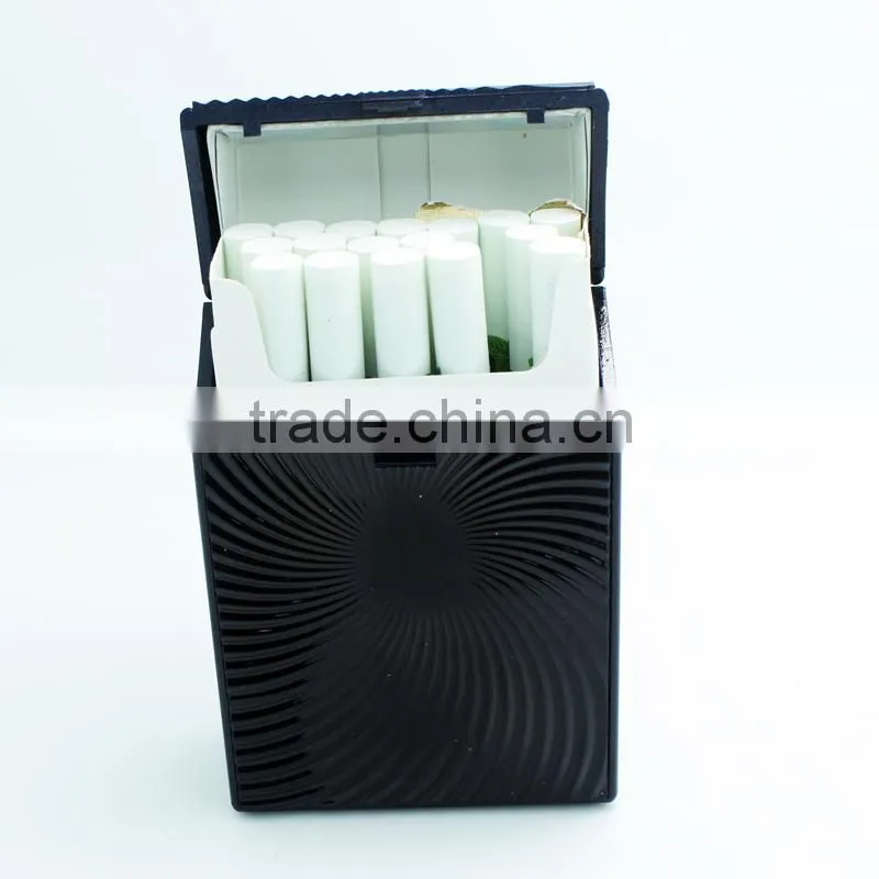 plastic cigarette case for 20s kind size 85mm cigarette pack holder with gold embossed sticker