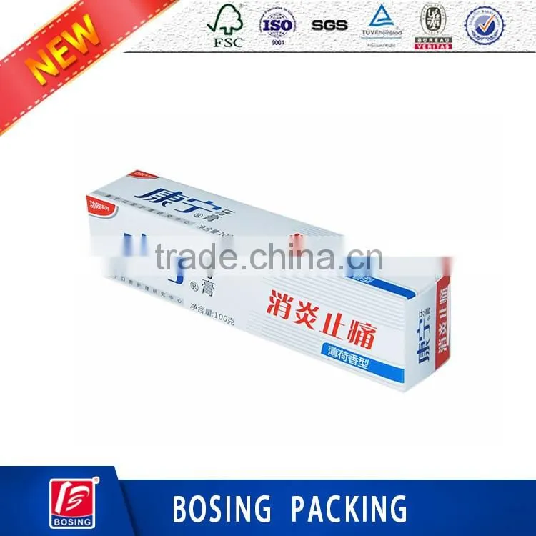 china factory manufactured toothpaste packaging box