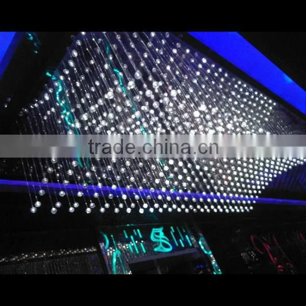 Active fantasy create 3D animals, fiber optic RGB color chandelier hanging on ceiling