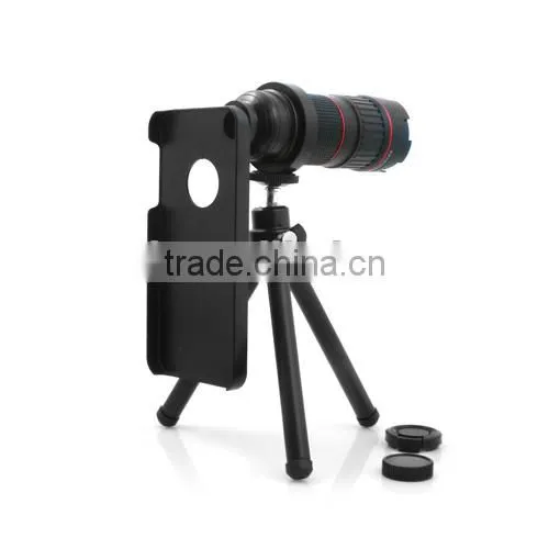 Detachable 4X/12X Magnification Adjustment Zoom Lens With Manual Focus Function For iPhone5/5S