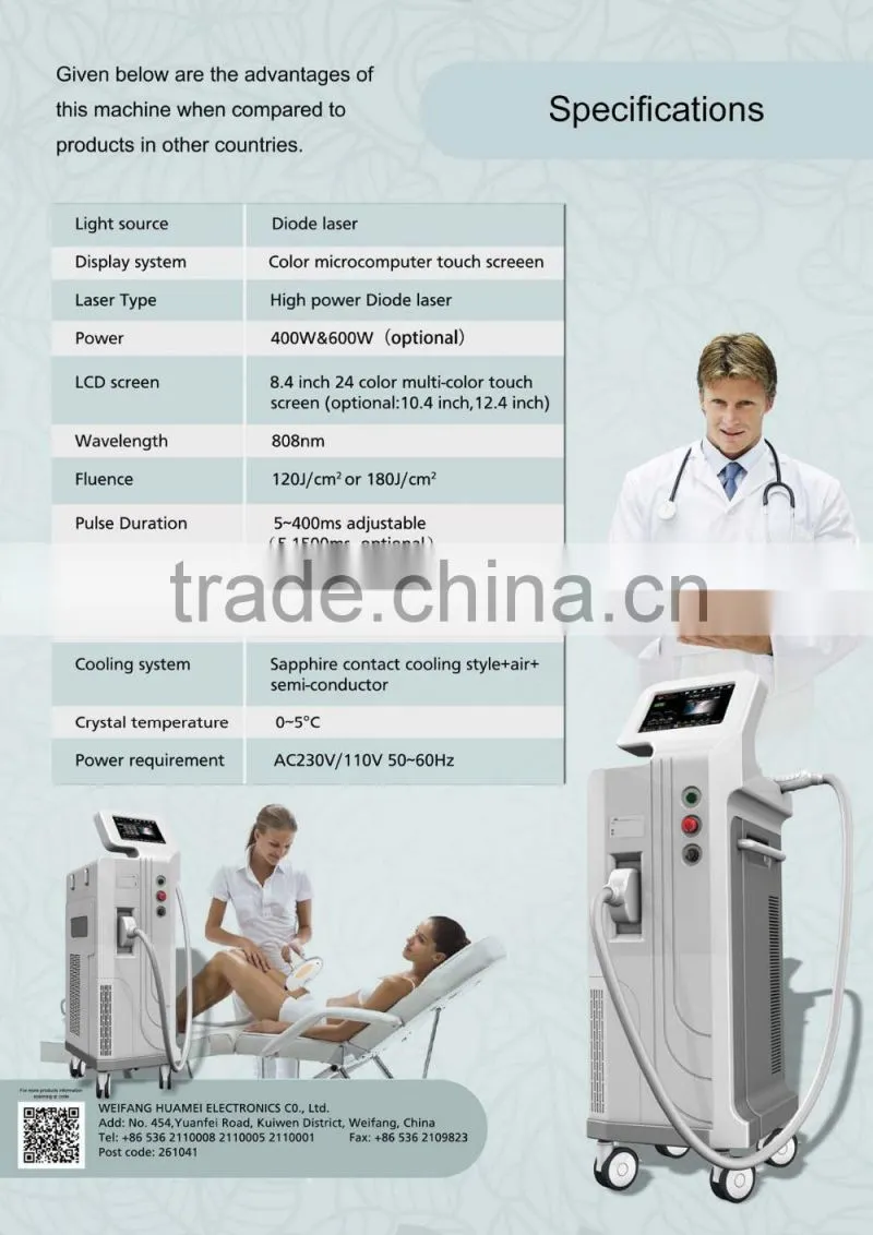 808nm Diode Laser hair removal machine