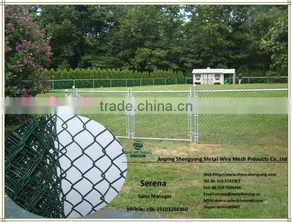 China galvanized chain link fence with barbed wire