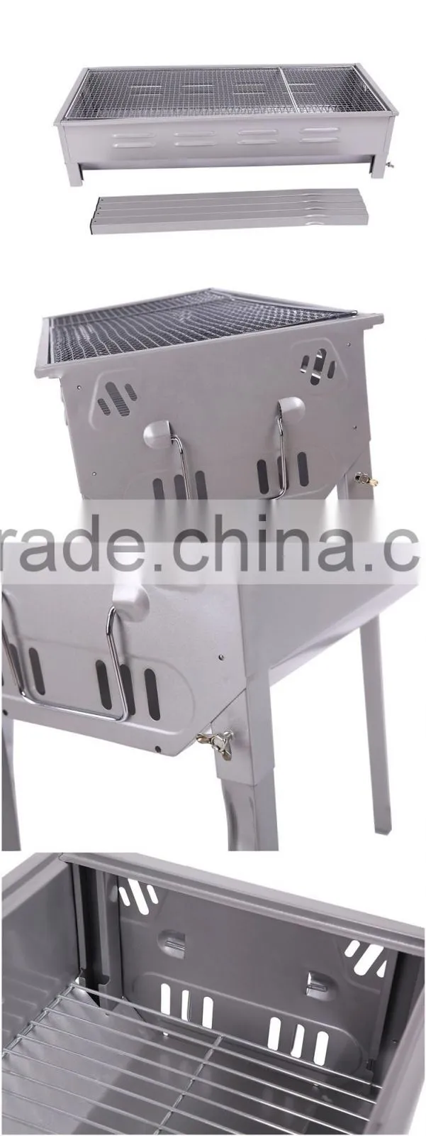 Newest style Guangzhou Riyou Supply stainless steel household barbecue charcoal grill