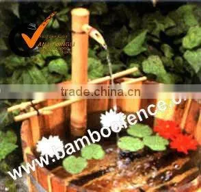 natural folded wood fence for garden decoration