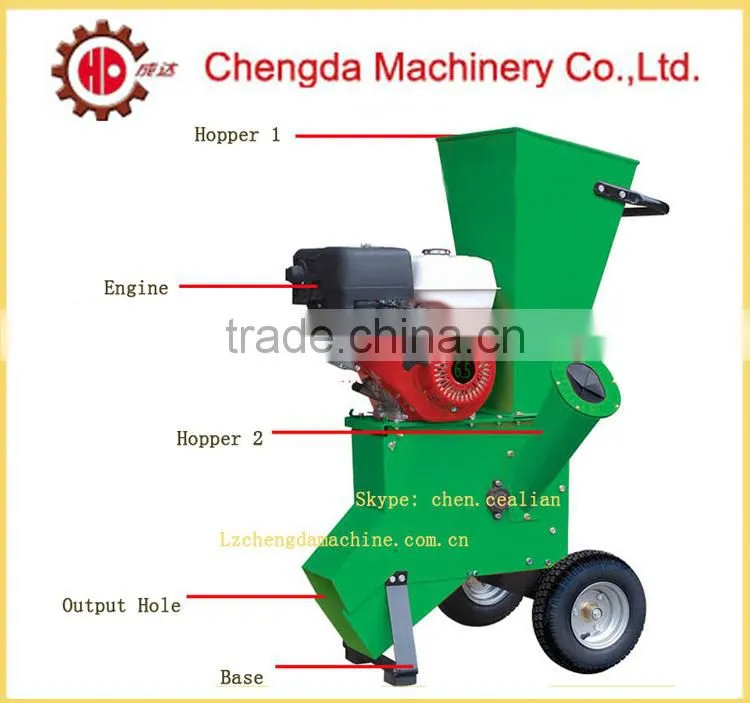 gasoline or diesel engine tree branch crusher