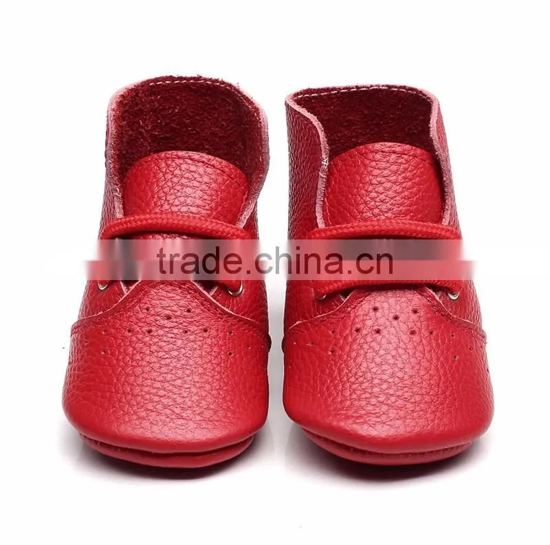 2017 New designs genuine leather usa flag baby moccasins high heel baby girl shoes with air hole
