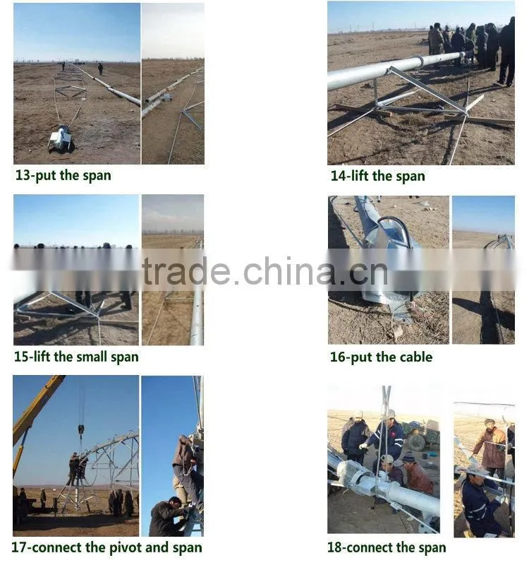 High effecient China center Pivot Irrigation System Used for Large Farmland