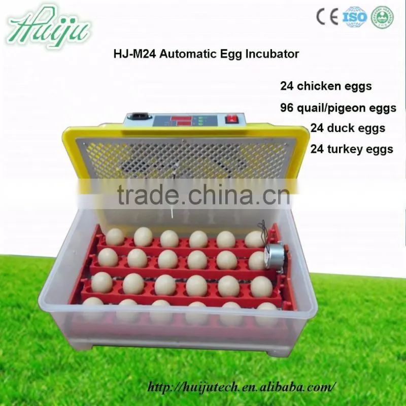 CE certificate high quality 24 chicken egg incubator used home HJ-M24