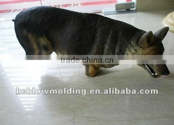 OEM Blow Molding Simulation Animal Lively Plastic Wolf Mould Design
