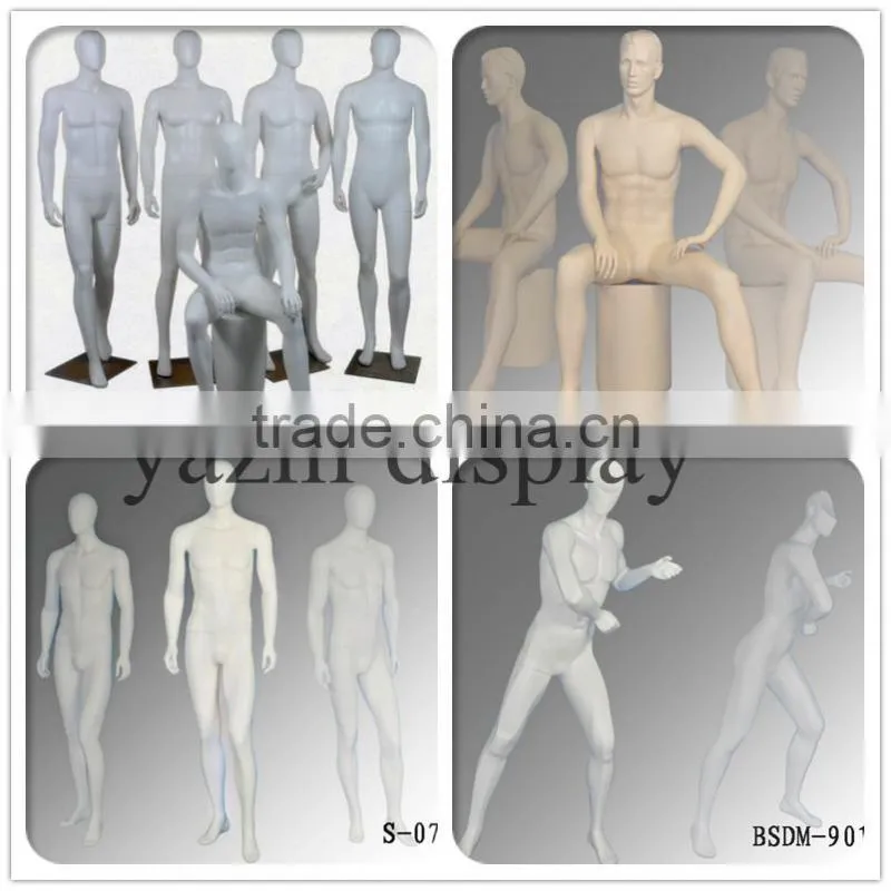 Female sport mannequins with abstract head in matt white