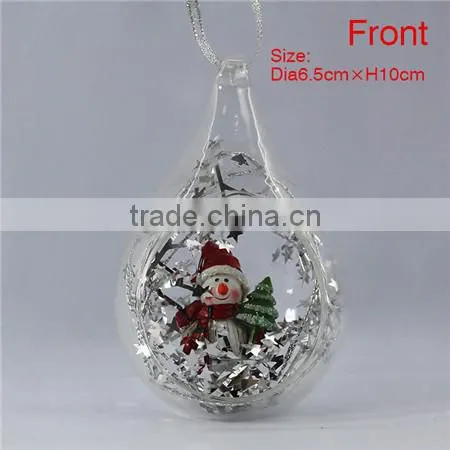7.5*7.5*8.5 angel glass hanging ball