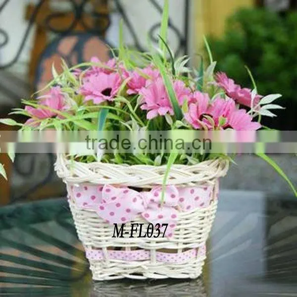 HOT 100%Handmade Natural flower girl basket