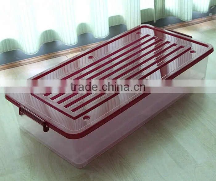Durable Plastic Storage Box With Lock And Wheel