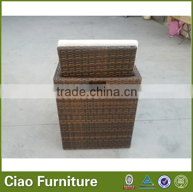 Outdoor space saving rattan dining table set for wholesale