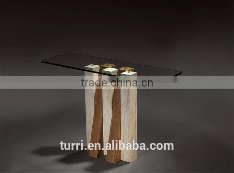 luxury furniture travertine wall console table