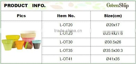 Home Decorative coated plastic flower pots