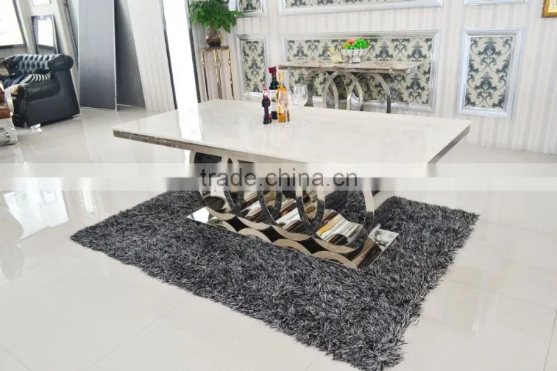 A8081 Home furniture marble dinning table and chair set