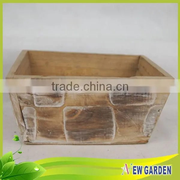 Wooden Ecologically Cheap Garden Decoration Rectangular Planter
