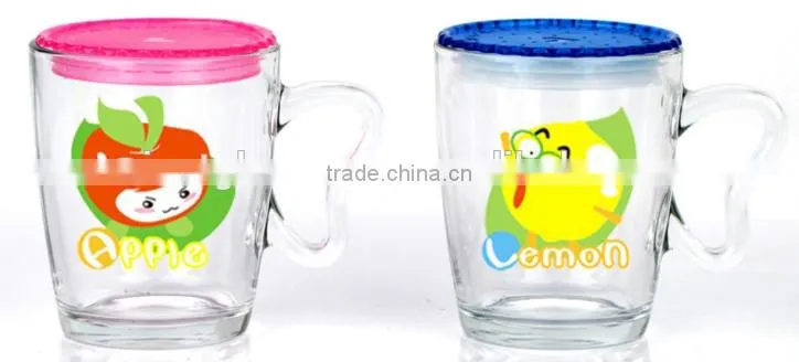 High quality handle beer glass mug with lid