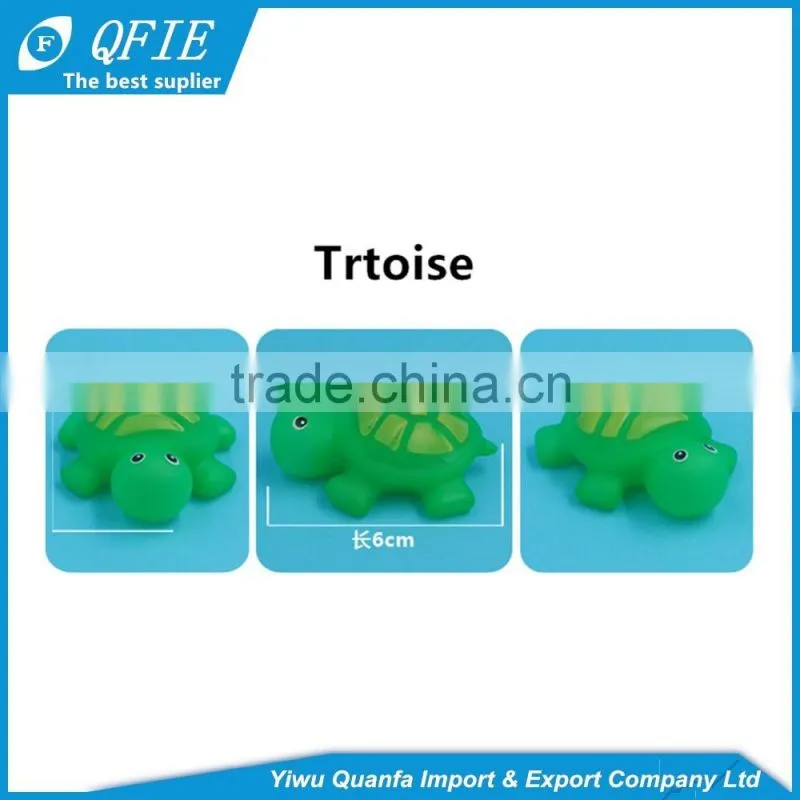 Promotional colorful cheap soft mini lovely animal shape rubber bath toys for baby