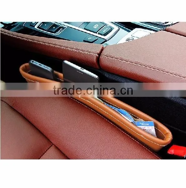 Premium PU Leather Seat Catch Car Seat Slit Pocket Organizer