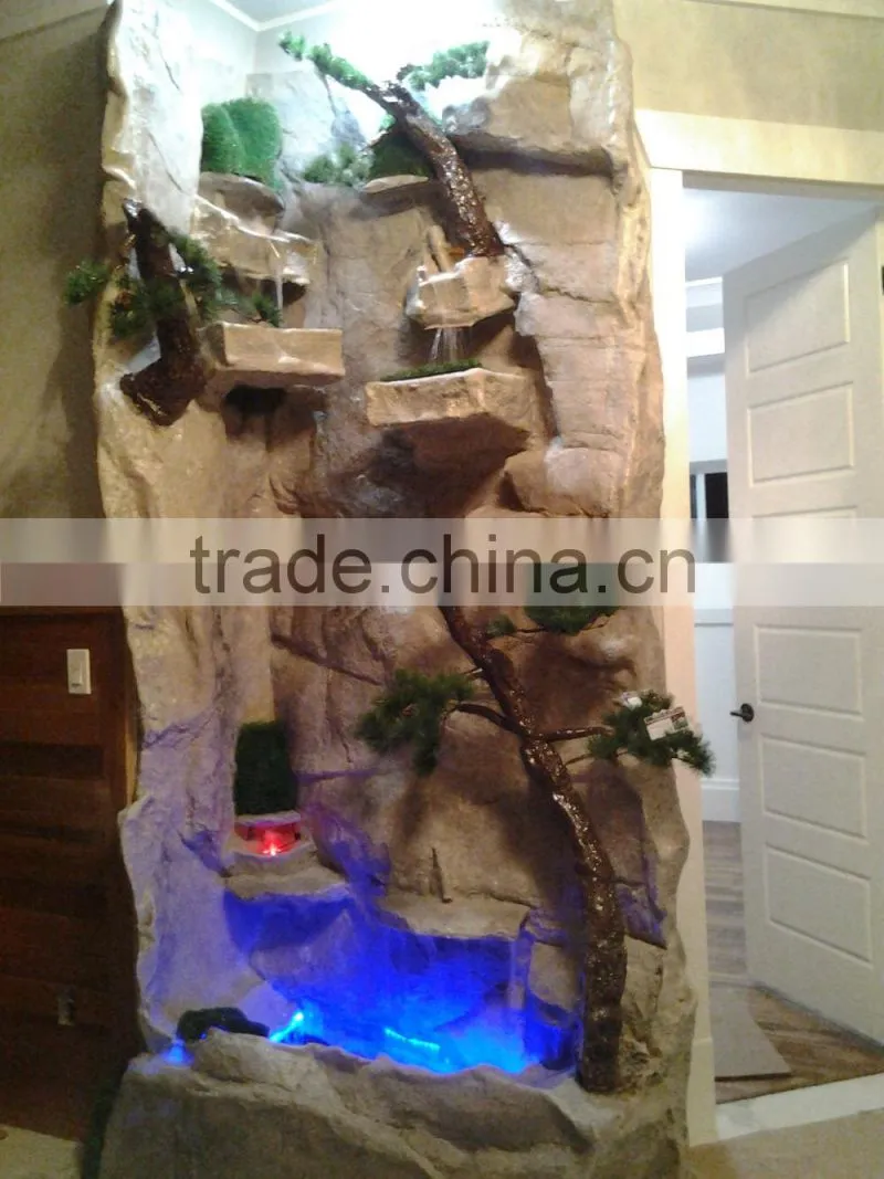 New sale , Home, garden, Square , Outdoor mini colorful LED natural stone waterfall fountain