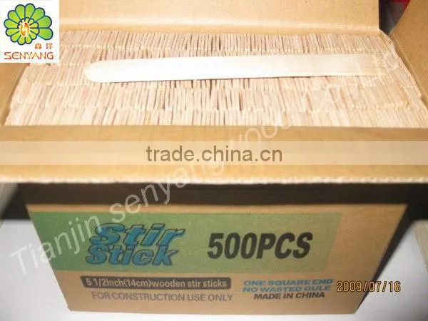 wood world cup anti coating flag face stir paint stick