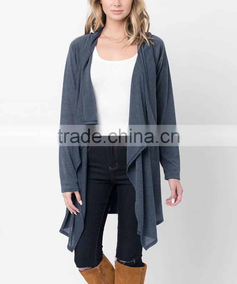 Soft Touch Stretch Fabric Classic Long Muslim Cardigan Fashion Navy Dusty Style Knitwear Cardigan Manufacturers