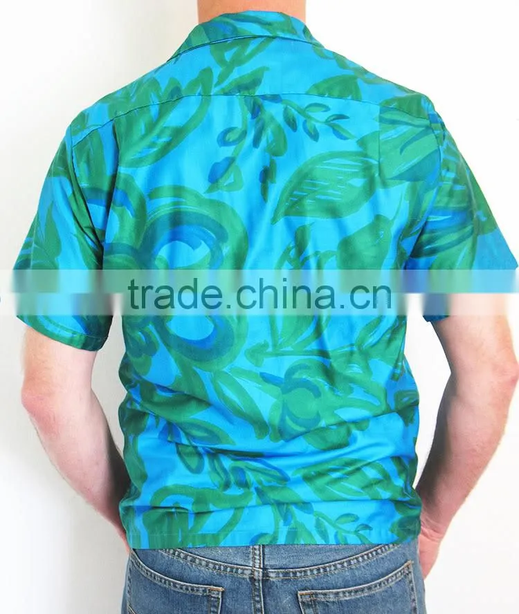 2017 OEM man hawaiian shirts short sleeve shirt