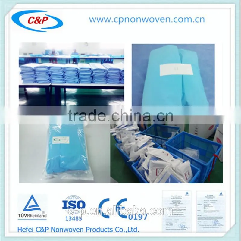 nonwoven disposable patient surgical gown (CE&ISO 13485 certificate)