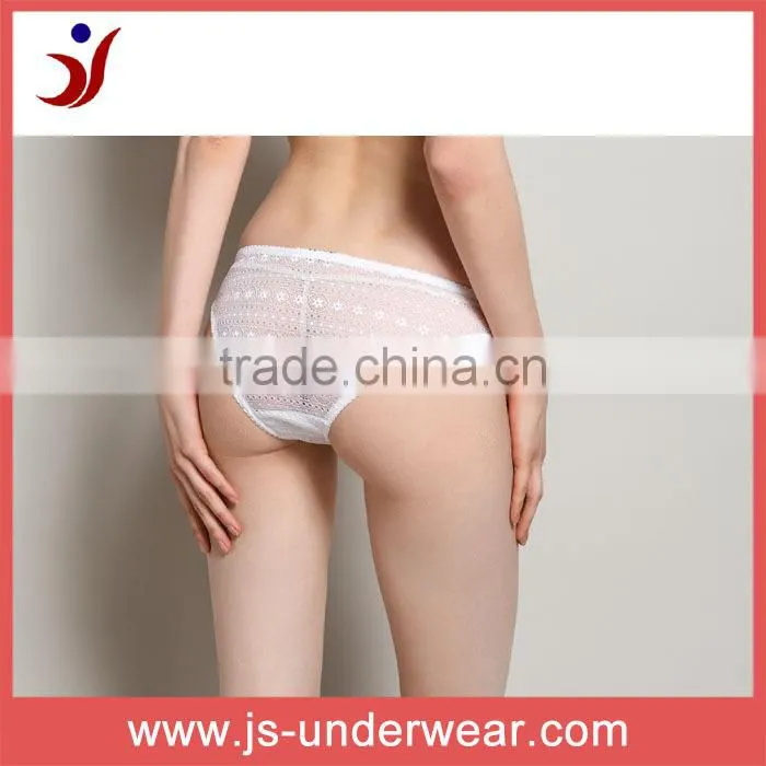 ladies nylon white high quality lace underwear sexy see-through lace panties