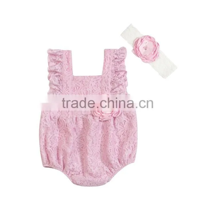 Hot sale in market ! baby romper with headband ! 2017