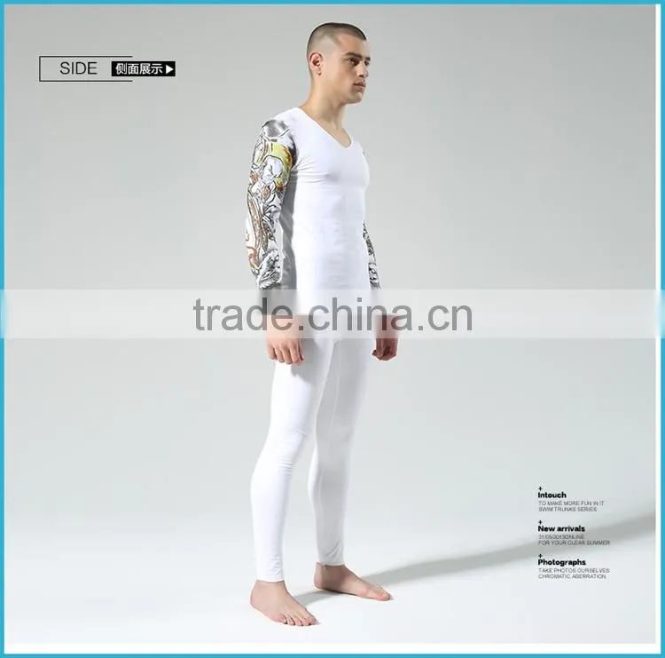 Digital Printing Winter Heated Thermal Underwear Fleece Polypropylene Young Men Baselayer Underwear