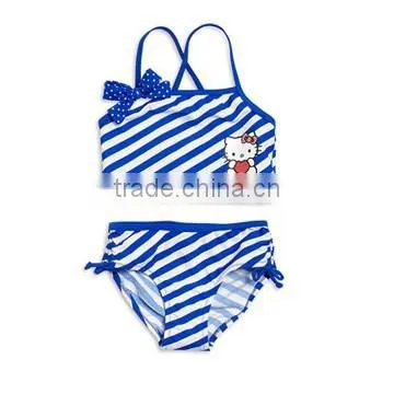 Full printing with hearts pretty lovely girl swimwear swim suit