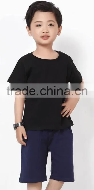 Fashion custom blank kids plain round neck short sleeve multi-color t shirts wholesale china supplier