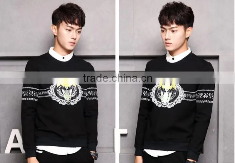 2015 Young men's leisure sets round collar hoodies/sweatshirts